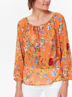 Halenka dámská oranžová s vázačkou