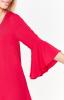 Šaty dámské růžovéL s 3/4 volánkovým rukávem
