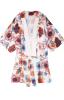 Sako dámské KIMONO květované s látkovým páskem