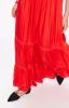 Šaty dámské dlouhé červené na ramínka