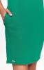 Šaty dámské zelené s kapsama a 3/4 rukávem