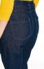 Jeansy dámské modré s vysokým pasem a zavazovacím páskem