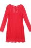 Šaty dámské červené z krajkového materiálu