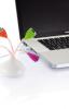 Květinový USB hub 4 port s LED světýlky