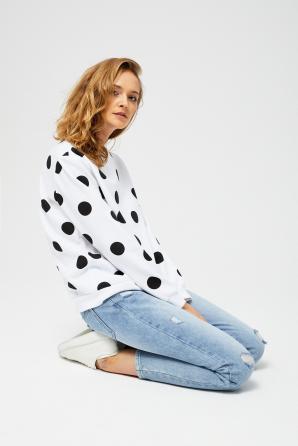 Mikina dámská s puntíky