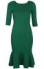 Šaty dámské zelené s volánkem