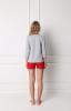 Pyžamo dámské Cookie Short Grey-Red