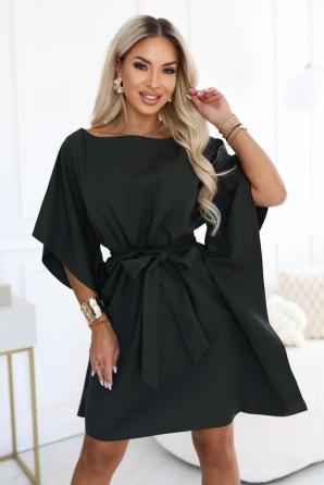 SOFIA Dámské šaty typu motýl s zavazováním v pase