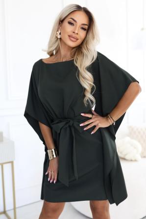 SOFIA Dámské šaty typu motýl s zavazováním v pase