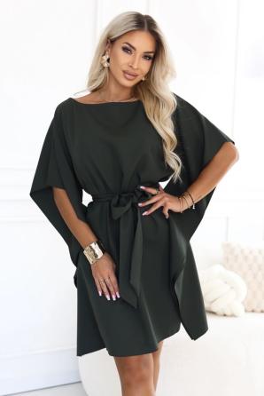 SOFIA Dámské šaty typu motýl s zavazováním v pase