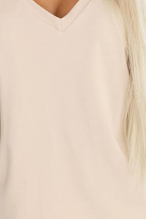 TANKITZ Bavlněná dámská halenka s výstřihem do V a krátkým rukávem