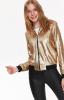 Bunda dámská zlatý BOMBER s flitrů