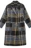 Kabát dámský károvaný s podílem vlny