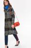 Kabát dámský károvaný s podílem vlny