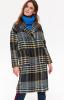 Kabát dámský károvaný s podílem vlny