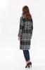 Kabát dámský károvaný s podílem vlny