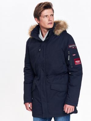Bunda pánská PARKA s kožíškovou kapucí