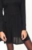 Šaty dámské černé s dlouhým rukávem