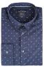 Košile pánská tmavě modrá se vzorem a dlouhým rukávem