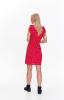 Šaty dámské červené s puntíky bez rukávu